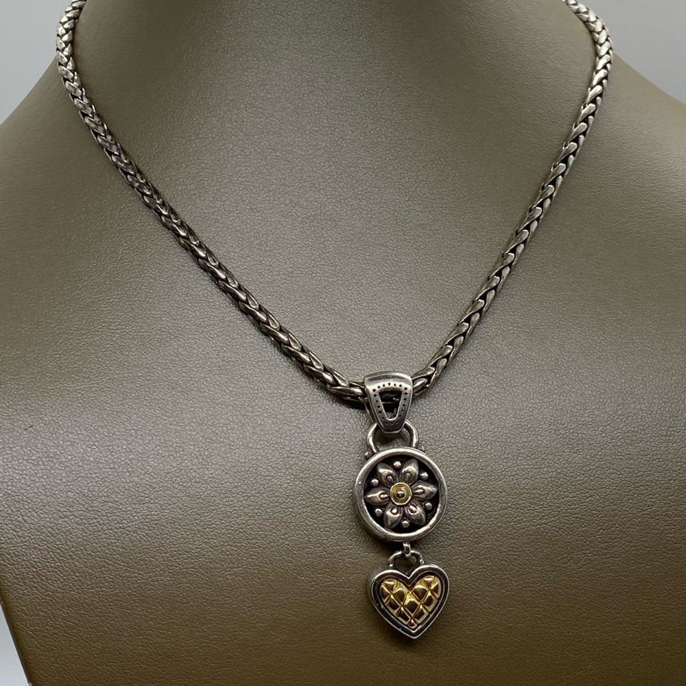 Brighton Heart and Flower Necklace